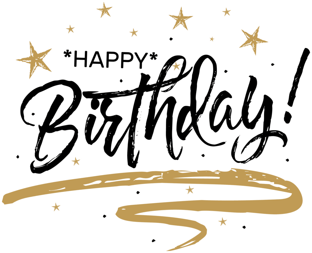 Happy Birthday-white outline